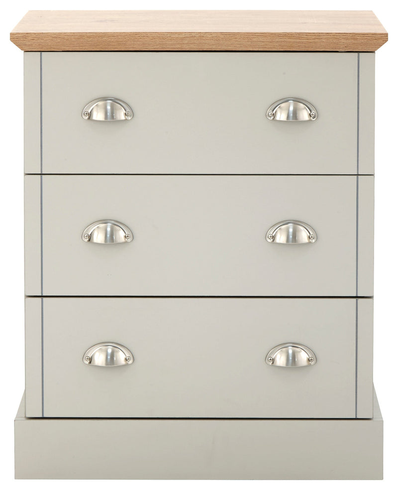 Kendal 3 Drawer Chest Grey