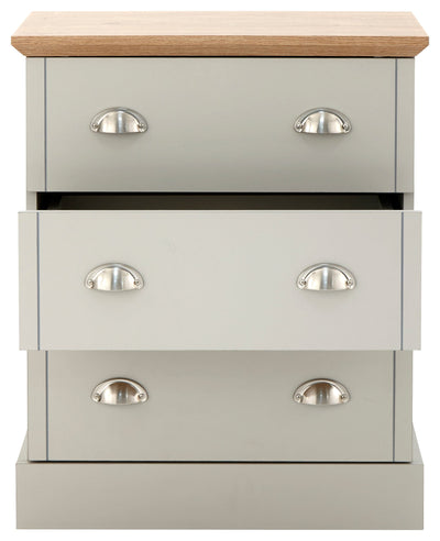 Kendal 3 Drawer Chest Grey