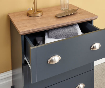 Kendal 3 Drawer Chest Slate Blue