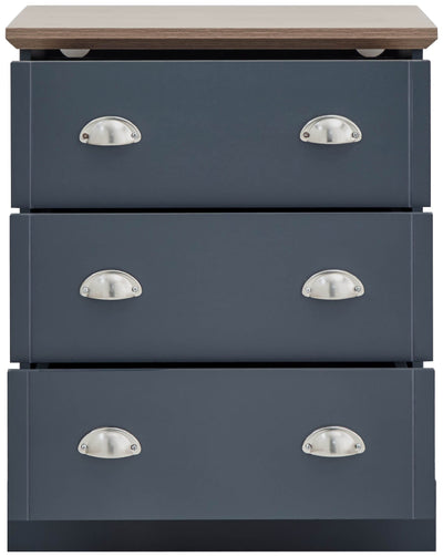 Kendal 3 Drawer Chest Slate Blue