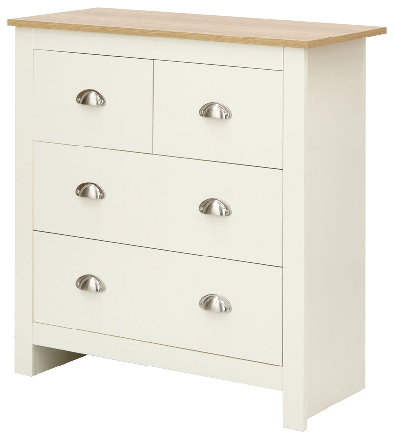 Lancaster 2+2 Drawer Chest Cream