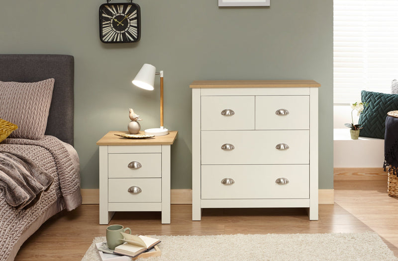 Lancaster 2+2 Drawer Chest Cream