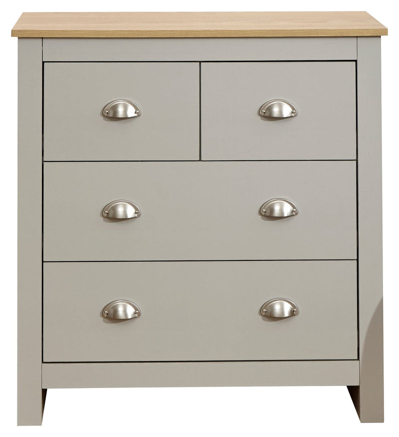 Lancaster 2+2 Drawer Chest Grey