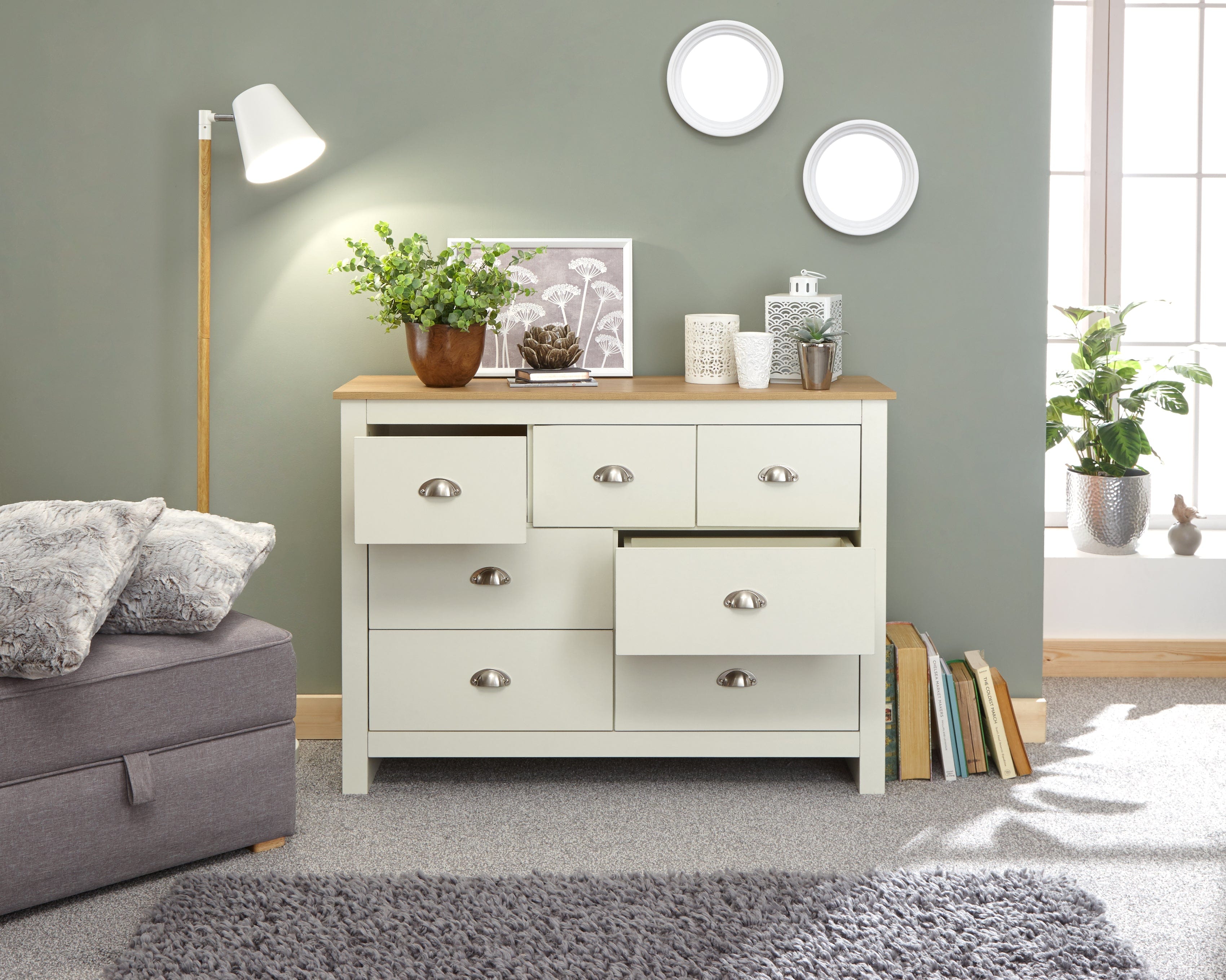 Lancaster grey deals chest of drawers