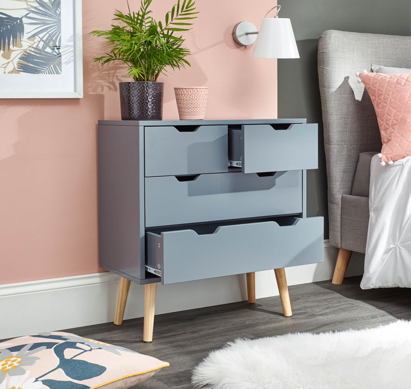 Nyborg 2+2 Drawer Chest Dark Grey