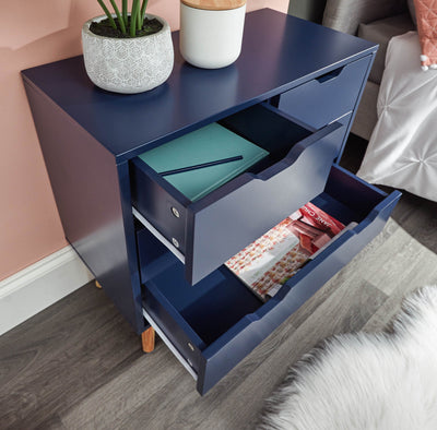 Nyborg 2+2 Drawer Chest Dark Nightshadow Blue