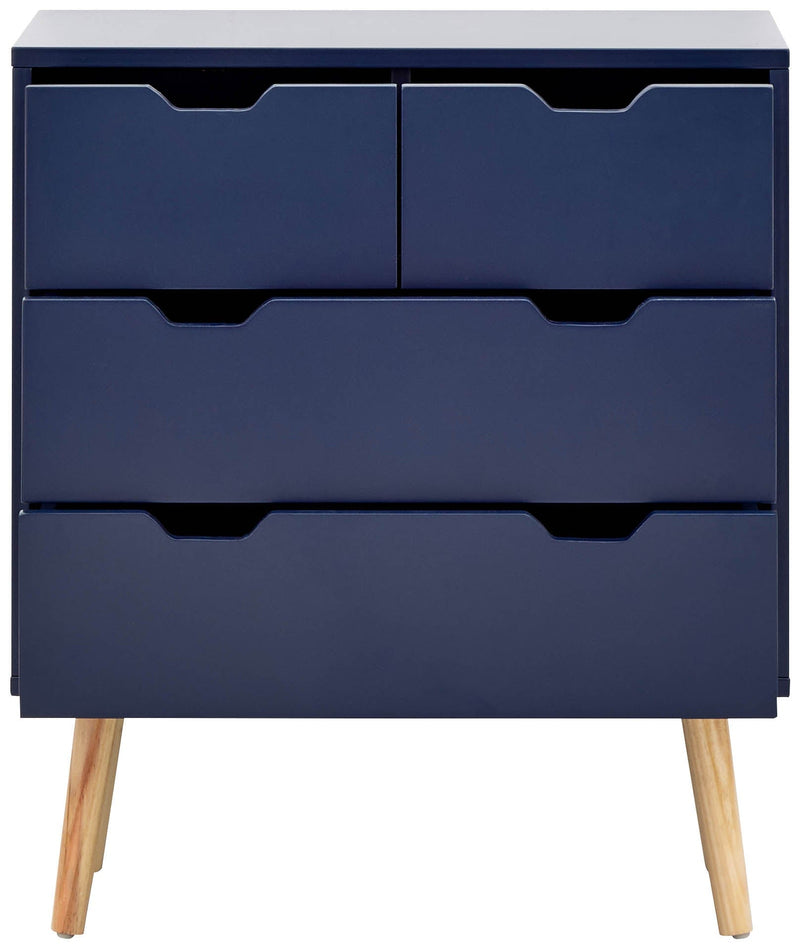 Nyborg 2+2 Drawer Chest Dark Nightshadow Blue