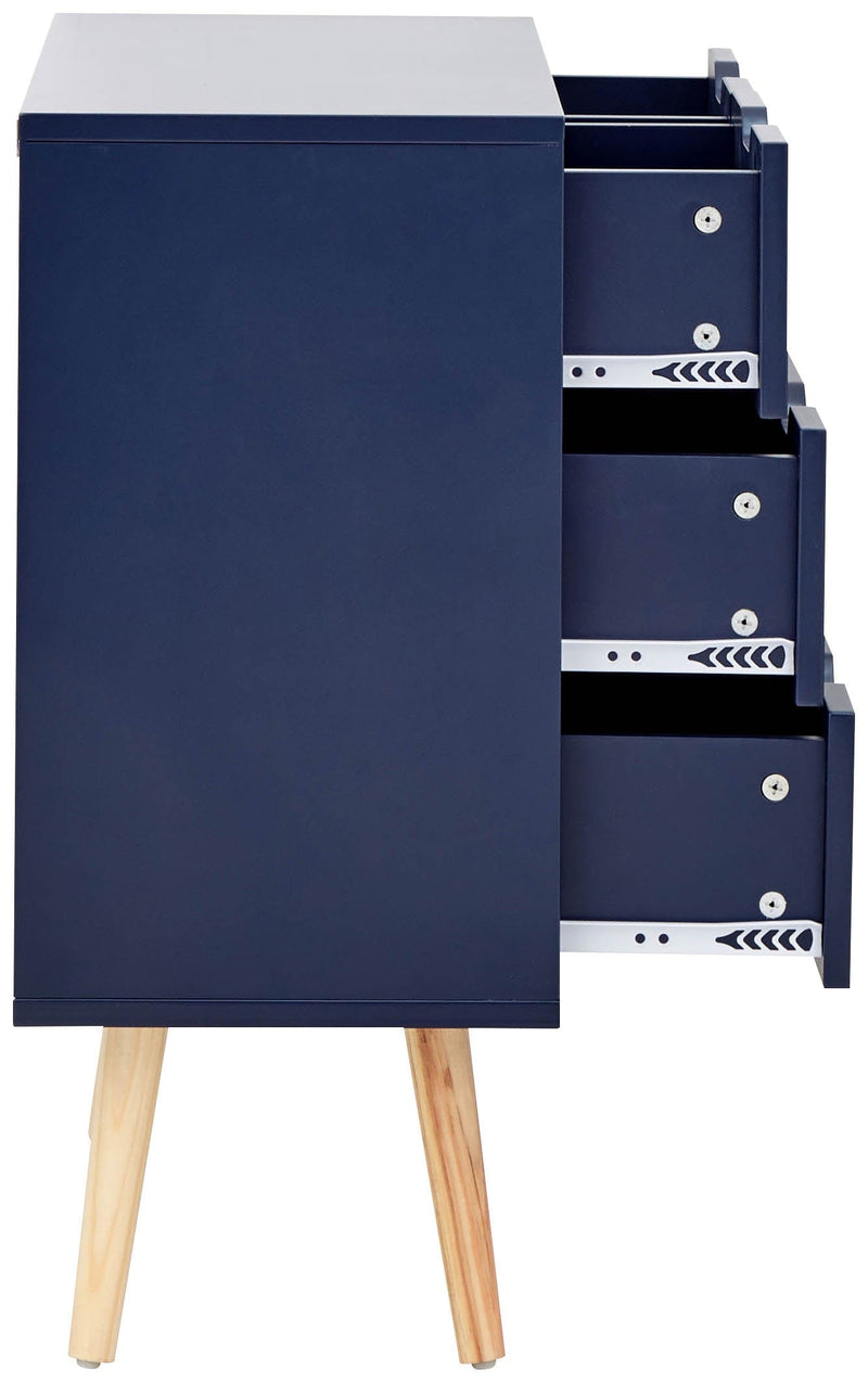 Nyborg 2+2 Drawer Chest Dark Nightshadow Blue