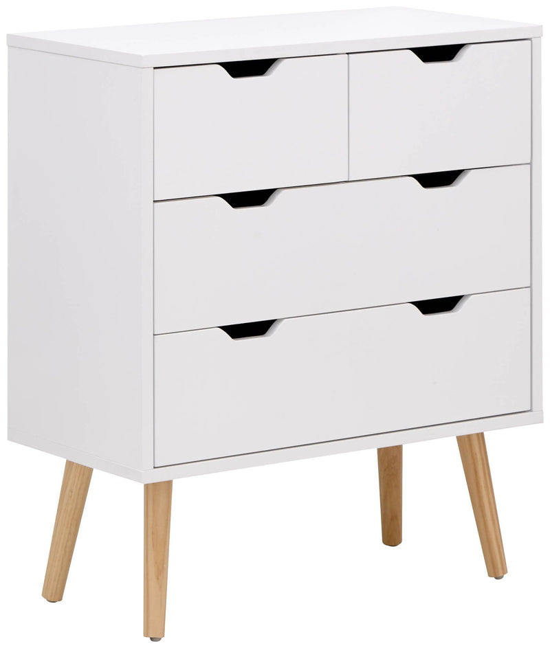 Nyborg 2+2 Drawer Chest White