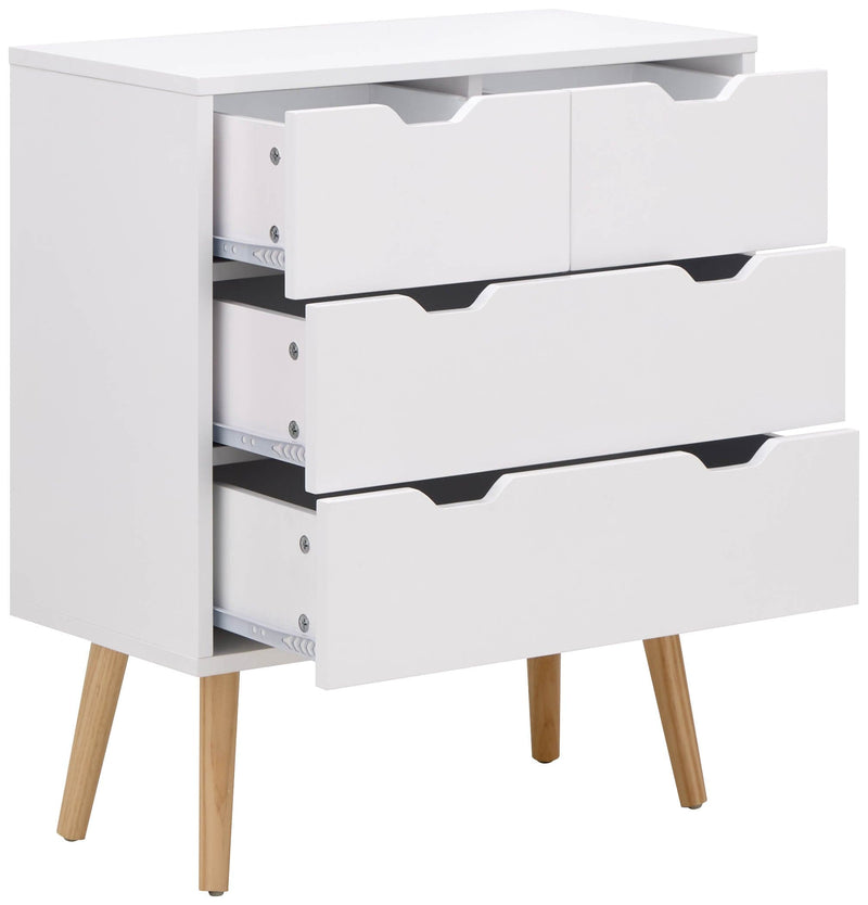 Nyborg 2+2 Drawer Chest White