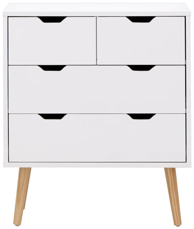 Nyborg 2+2 Drawer Chest White