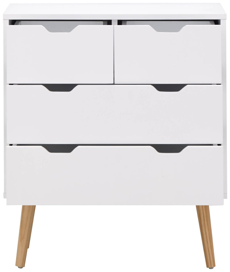 Nyborg 2+2 Drawer Chest White