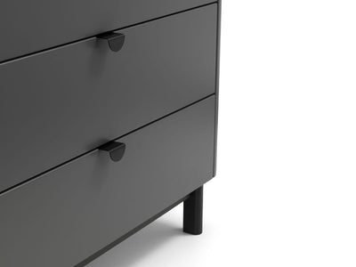 Chloe 4 Drawer Chest - Storm Grey/Black