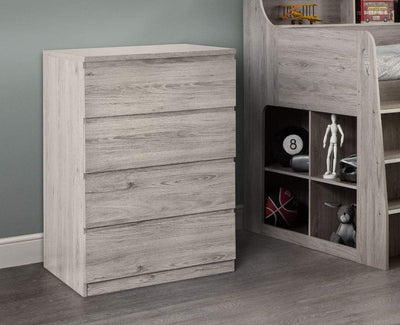 Jupiter 4 Drawer Chest Grey Oak