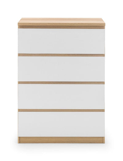 Jupiter 4 Drawer Chest White & Oak