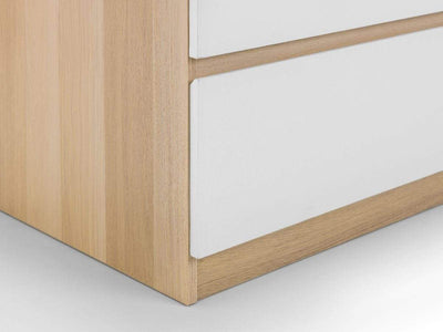 Jupiter 4 Drawer Chest White & Oak