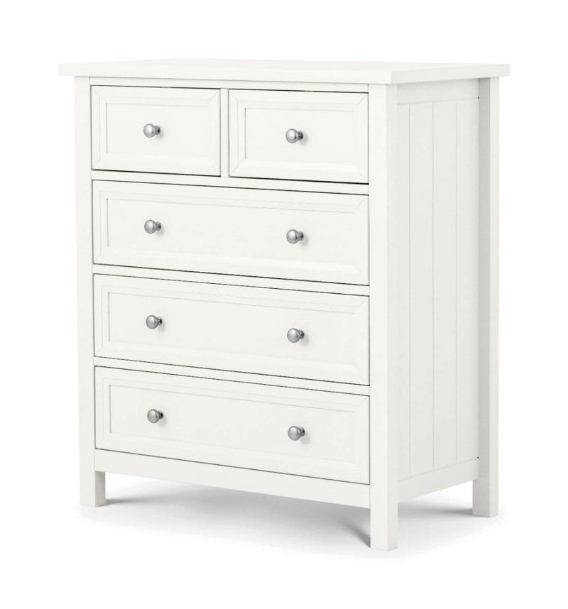 Maine 3+2 Drawer Chest - Surf White