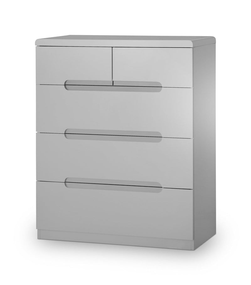 Manhattan 3+2 Drawer Chest - Grey