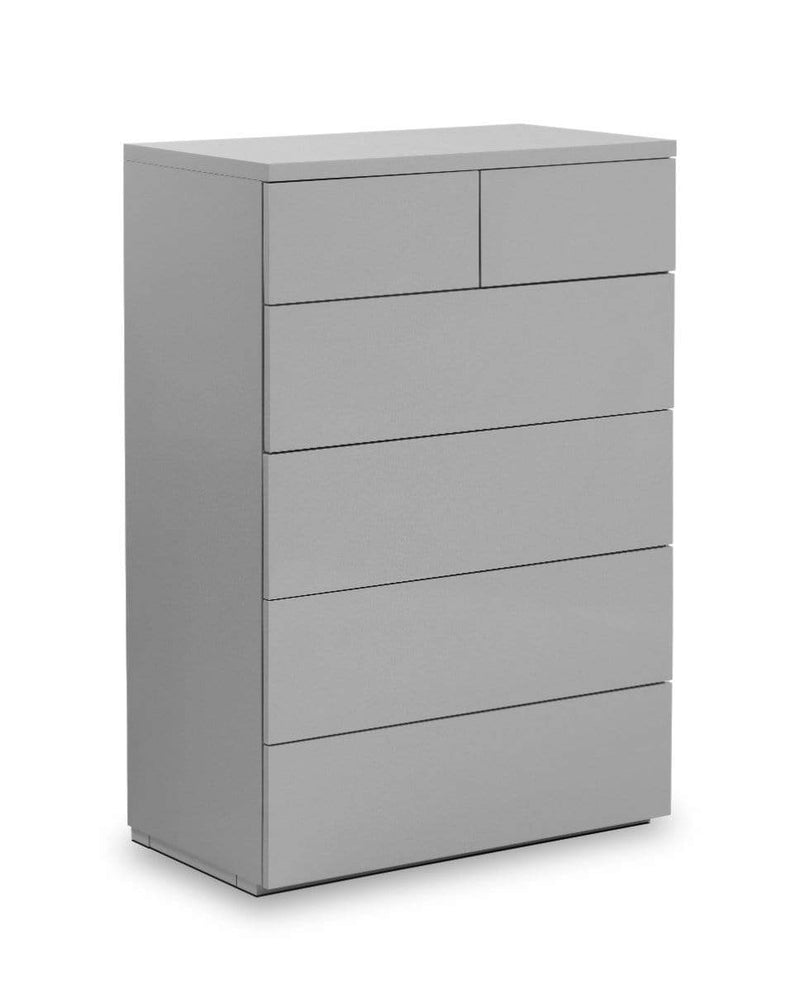 Monaco 4+2 Drw Chest - Grey Gloss