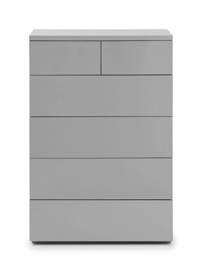 Monaco 4+2 Drw Chest - Grey Gloss