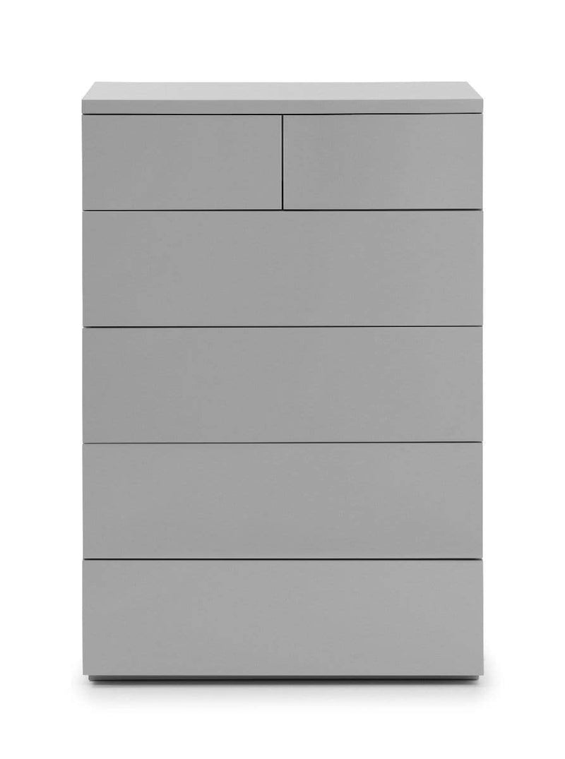 Monaco 4+2 Drw Chest - Grey Gloss