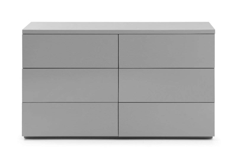 Monaco 6 Drw Wide Chest - Grey Gloss