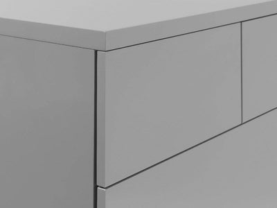 Monaco 6 Drw Wide Chest - Grey Gloss