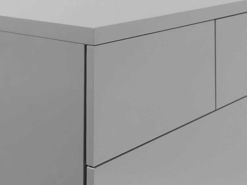 Monaco 6 Drw Wide Chest - Grey Gloss