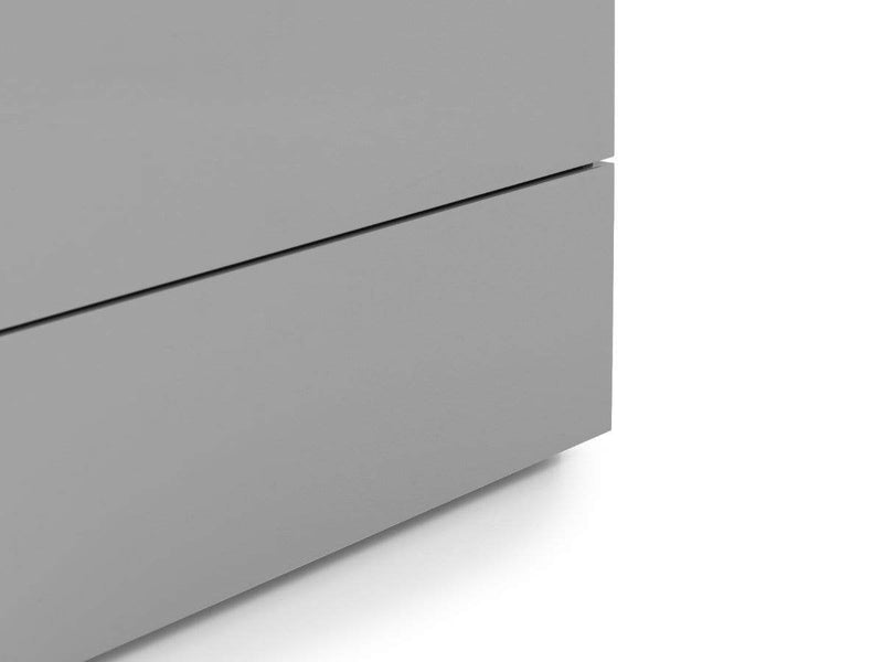 Monaco 6 Drw Wide Chest - Grey Gloss