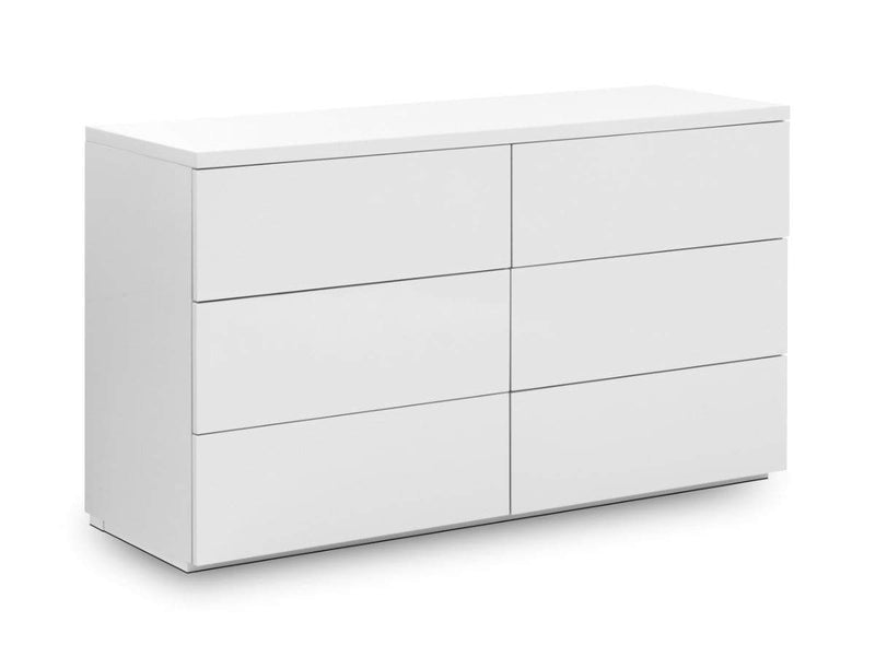 Monaco 6 Drw Wide Chest - White Gloss