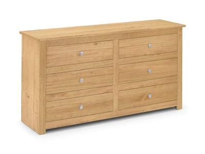 Radley 6 Drawer Chest - Waxed Pine