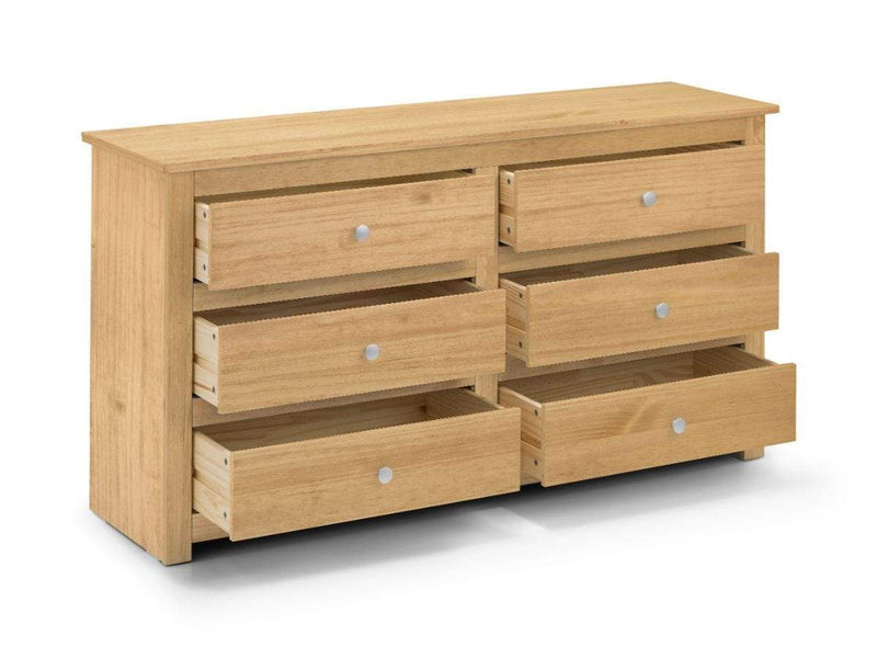 Radley 6 Drawer Chest - Waxed Pine