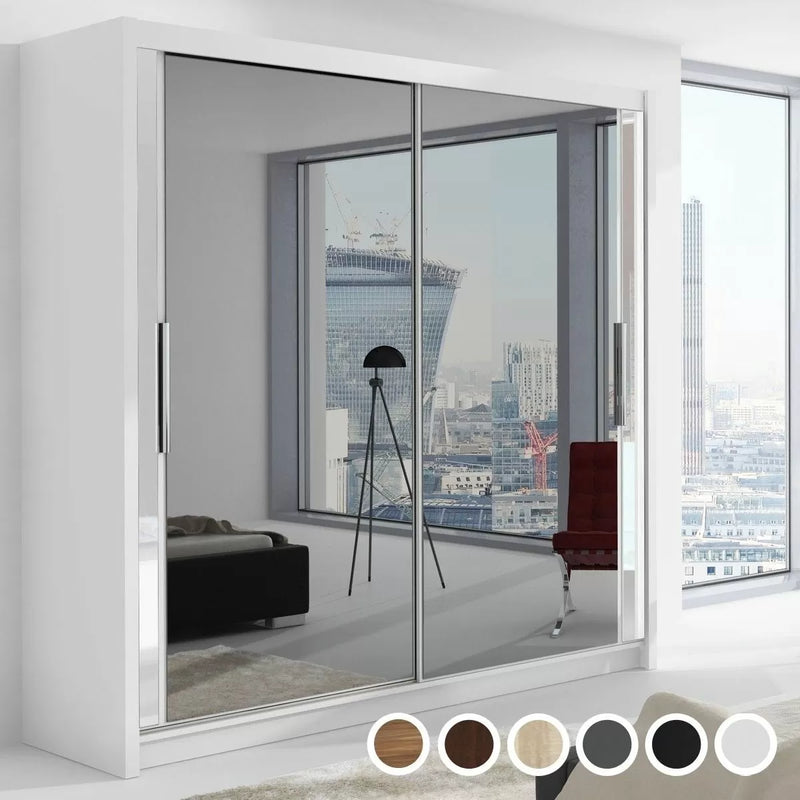 WHITE Sliding Door Wardrobe