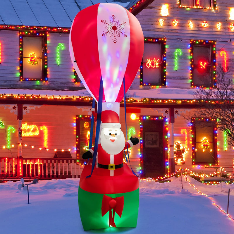 360 cm Inflatable Christmas Decoration Hot Air Balloon and Santa Claus