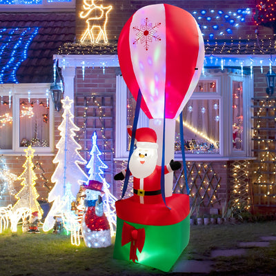 360 cm Inflatable Christmas Decoration Hot Air Balloon and Santa Claus