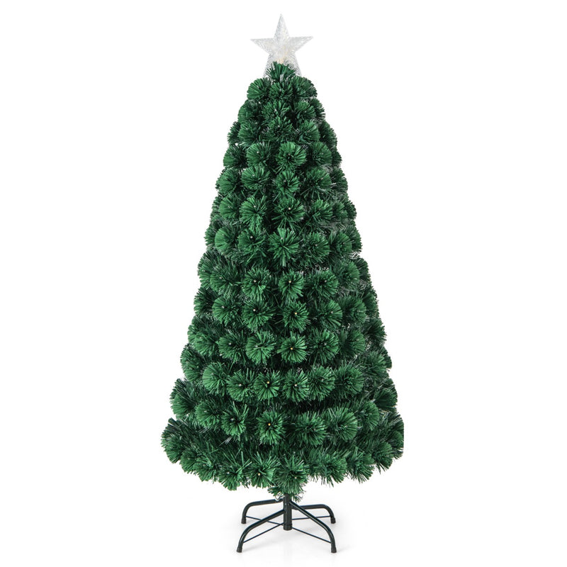 Árbol de Navidad de 150 CM/180 CM con puntas de ramas de PVC y luces LED - 150 cm