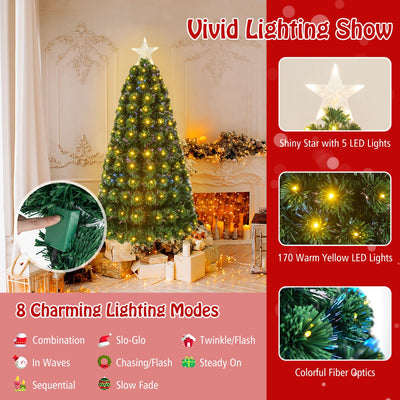 Árbol de Navidad de 150 CM/180 CM con puntas de ramas de PVC y luces LED - 150 cm