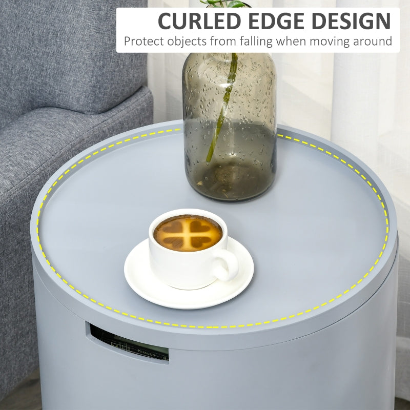 Modern Side Table With Hidden Storage Space