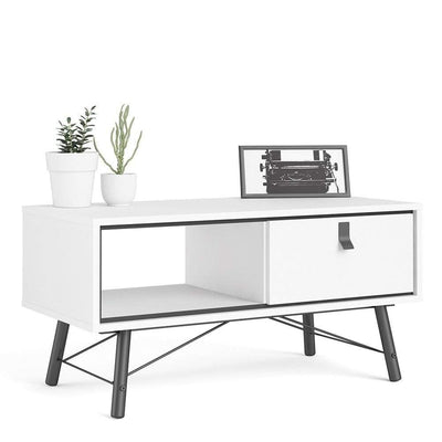 Ry - Coffee table with 1 drawer - Matt White