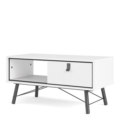 Ry - Coffee table with 1 drawer - Matt White