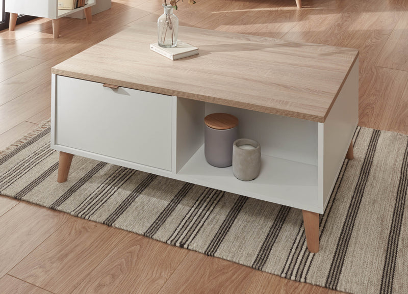 Alma Coffee Table White/Oak