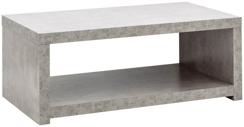 Bloc Coffee Table With Shelf Concrete