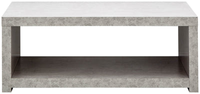 Bloc Coffee Table With Shelf Concrete