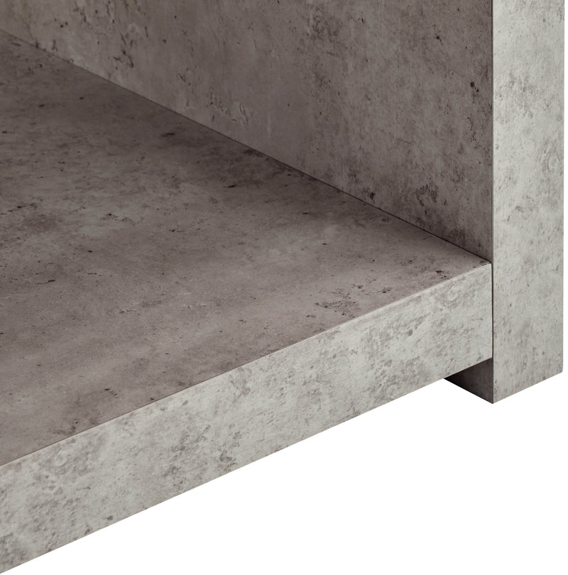 Bloc Coffee Table With Shelf Concrete