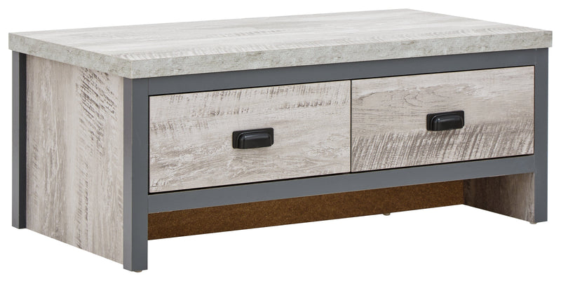 Boston 2 Drawer Coffee Table Grey