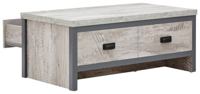 Boston 2 Drawer Coffee Table Grey