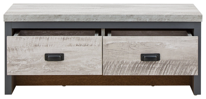 Boston 2 Drawer Coffee Table Grey