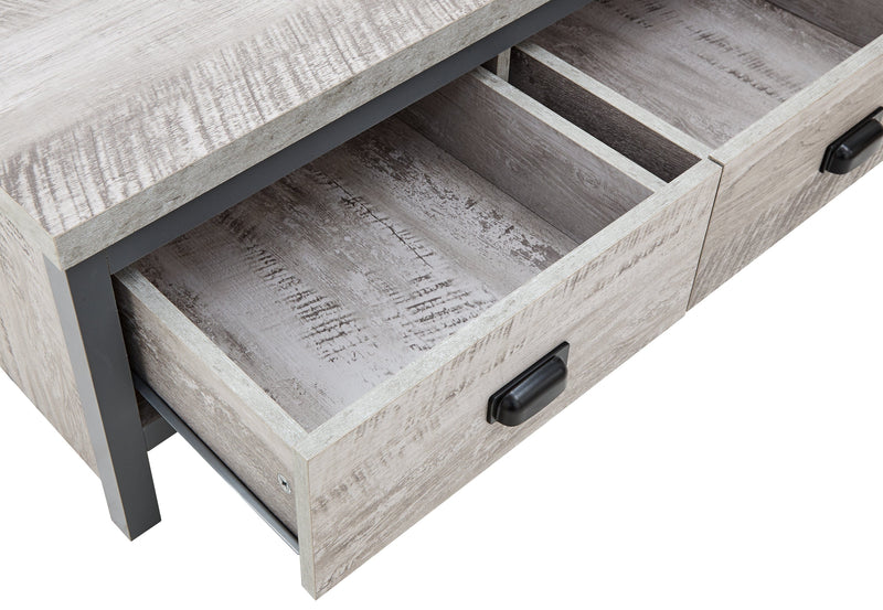 Boston 2 Drawer Coffee Table Grey