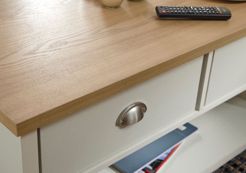 Lancaster 2 Drawer Coffee Table Cream