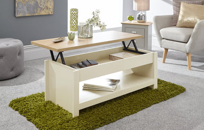 Lancaster Lift Up Coffee Table Cream